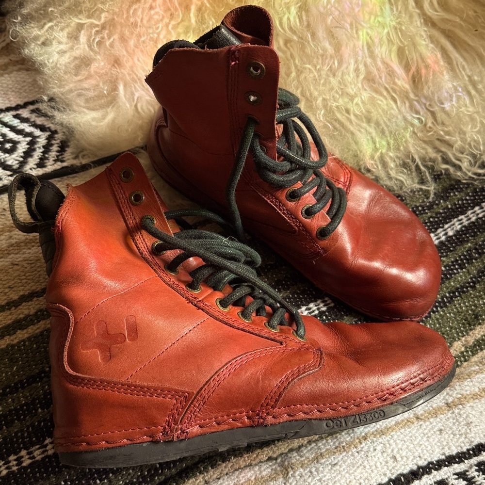 OTZ OTZ1 Leather Boots 3911V‎ Burnt Henna Red EU 38,USmen5/woman 7.5/8,24.3sm